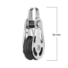 Sliding bearing block 6 mm - 1 sheave, bow