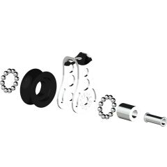 Micro XS block ball bearing 6 mm - 1 sheave, through bow