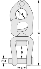 24-36 Feet | T5 Clevis Bail Trigger Snap Shackle