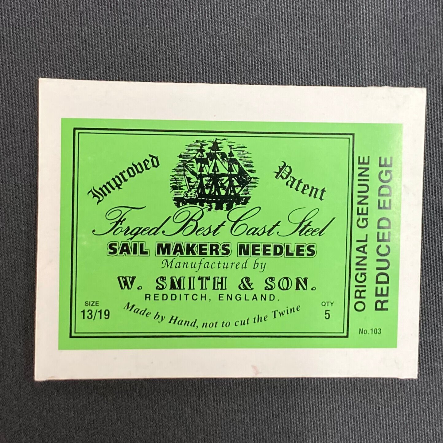 Yelken Dikiş İğneleri - William Smith (No.13-19)