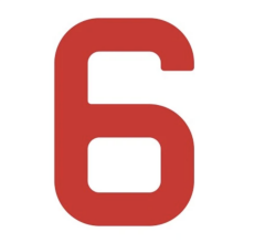 ILCA 4 | Yelken numarası - Kırmızı 6